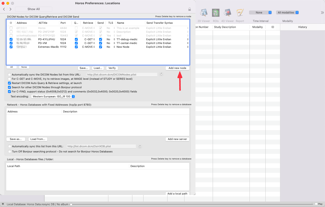 Editing Medical Device Communicator (MeDiC) PACS Server Settings for MacOS